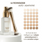 Fond de teint adaptatif 5 en 1 de 30 ml avec pinceau inclu | LUNAYA